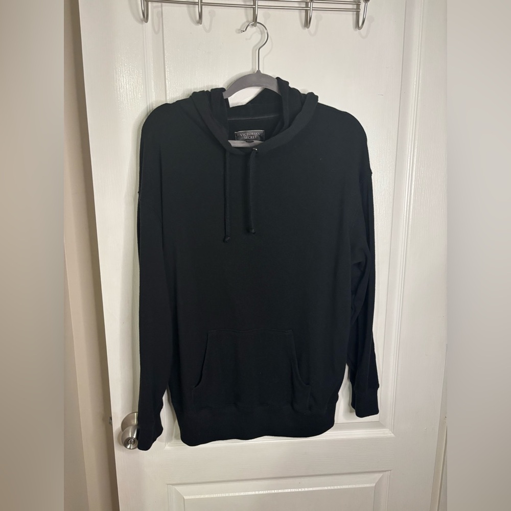 Long oversized Victoria Secret Hoodie with embroidered sleeve